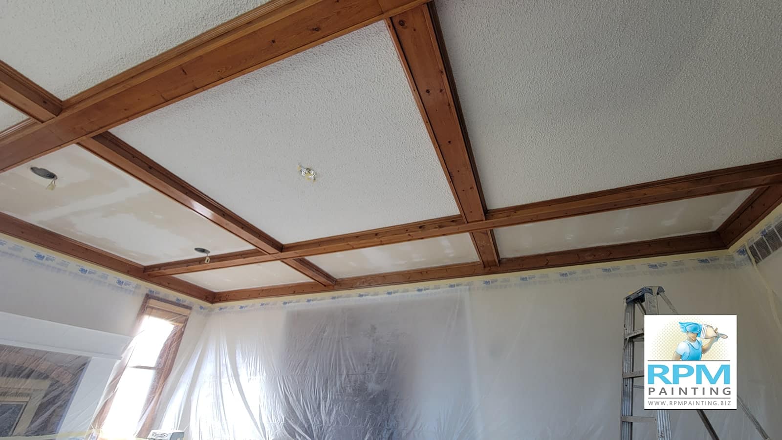 Popcorn Ceiling Removal and Ceiling Trim Upgrades with RPM Painting