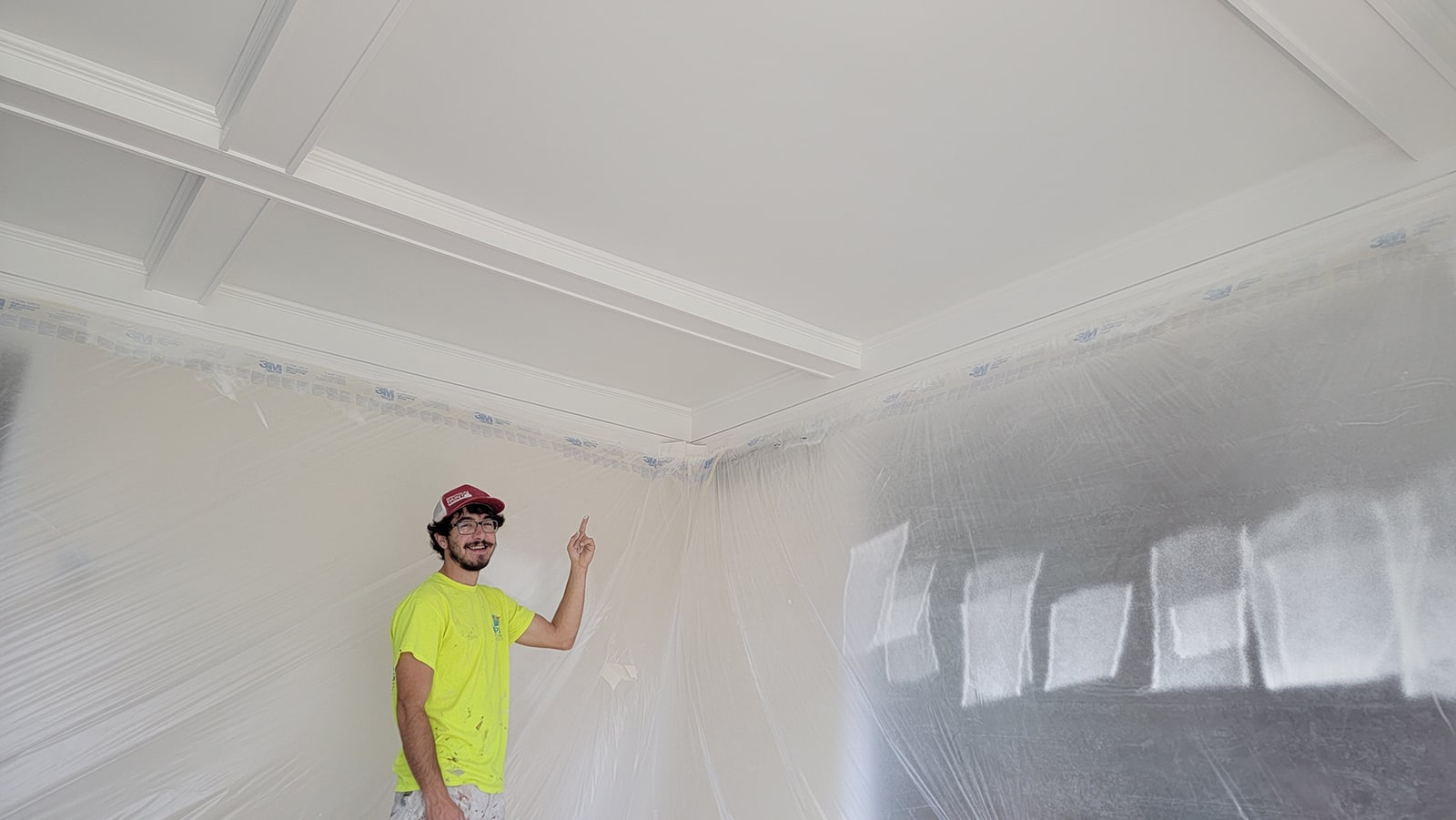 Popcorn Ceiling Removal and Ceiling Trim