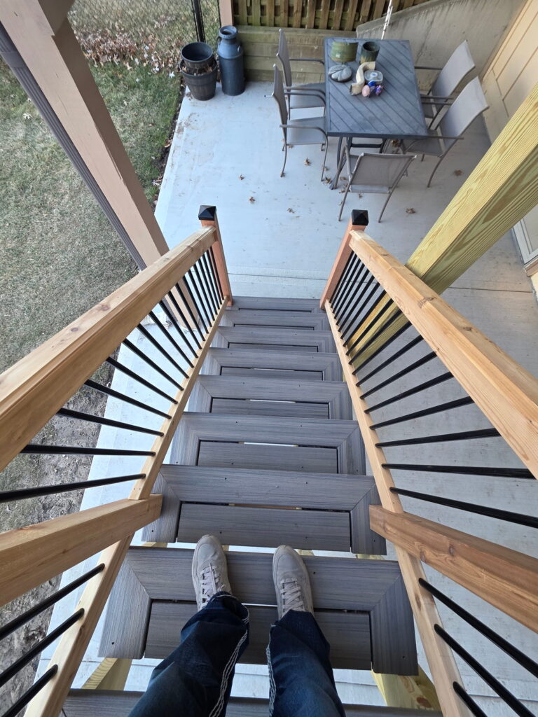 rpm painting 3 Newly Built Deck with Composite Flooring and a New Exit Door Installation