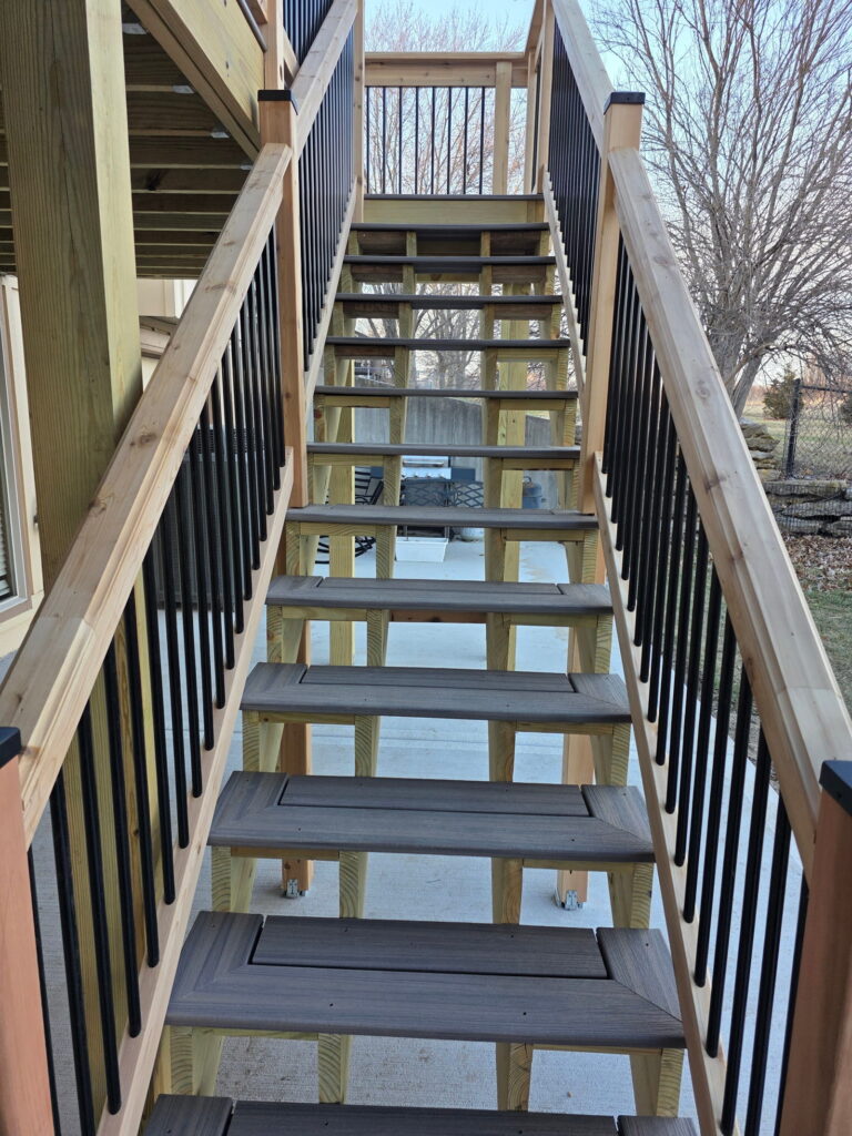 rpm painting 4 Newly Built Deck with Composite Flooring and a New Exit Door Installation