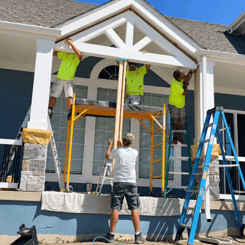 Installing a Trust that we fabricated in Raymore MO