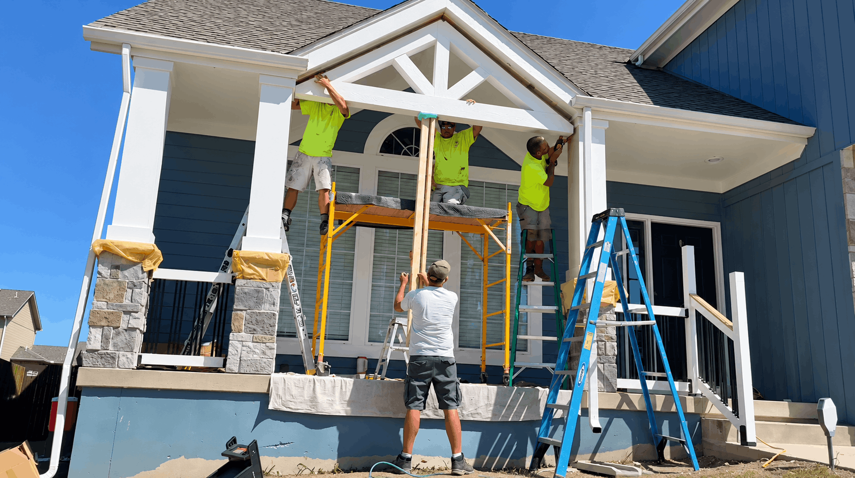 Installing a Trust that we fabricated in Raymore MO